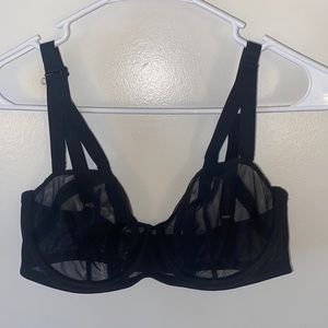 Victorias Secret Black Mesh Bra 34D
